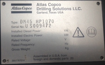 Perforadoras Atlas Copco DM45 HP #2 en optimas condiciones Ref.: 1411404571888867 No. 3